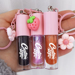 Vente en gros <span class=keywords><strong>de</strong></span> <span class=keywords><strong>gloss</strong></span> à lèvres hydratant végétalien, personnalisable avec logo, <span class=keywords><strong>gloss</strong></span> à lèvres avec porte-clés, <span class=keywords><strong>gloss</strong></span> à lèvres en marque privée avec porte-clés - Product Image 2