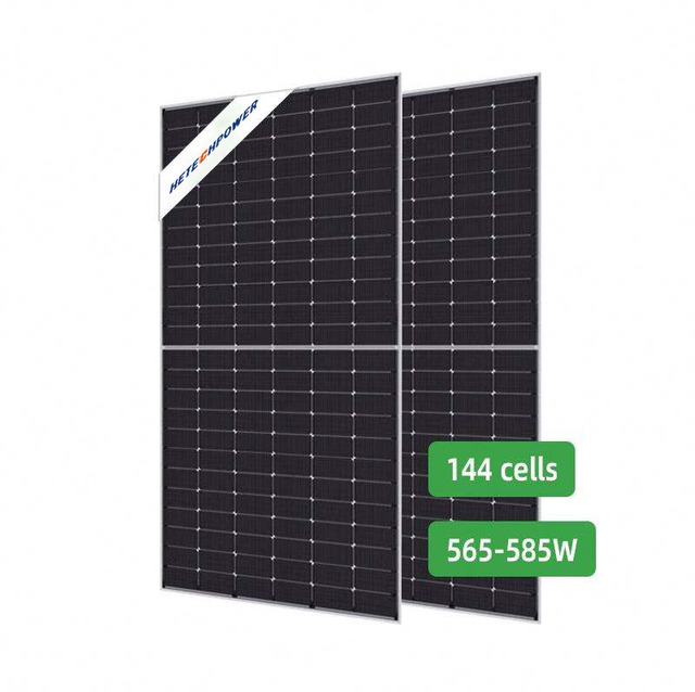 Hot Sale Mono Bifacial 555W 565W 570W 575W 580W 585W 144 Half Cell N-Type Solar Panel for Solar Power System