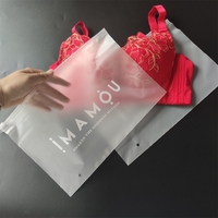 Sac plastique personnalisé à fermeture éclair, mat, pour soutien-gorge, emballage scellé pour vêtements, pochette pour bikini, sac en vinyle pour t-shirt, vente en gros, unités