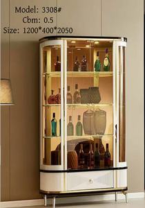 In acciaio inox alto vino e whisky armadio per la casa soggiorno bevande <span class=keywords><strong>mobili</strong></span> con porta di vetro per la cantina - Product Image 2