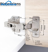 Charnière de meuble innovante en acier inoxydable de 35 mm, réglable en 3D, à fermeture amortie, entièrement recouverte, à clipser, pour meubles de cuisine