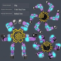 Fidget Spinner Transformable Robot Créatif Anti-Stress Sensoriel Jouet à Manivelle pour les Doigts