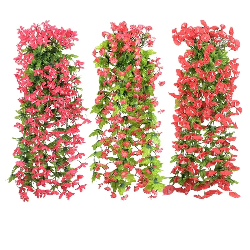 होम वेडिंग गार्डन यार्ड विंडो बालकनी के लिए थोक हैंगिंग फूल हैंगिंग गुलदस्ता प्लांट बाड़ दीवार सजावट