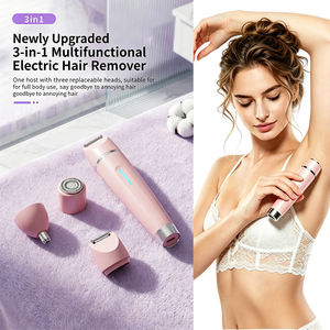Depiladora Eléctrica Multifuncional 3 en 1, Recargable, Impermeable, <span class=keywords><strong>Afeitadora</strong></span> Femenina y Recortadora de Bikini, Depilación Sin Dolor - Product Image 4