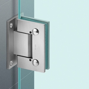 Charnières de porte en verre sans cadre en acier inoxydable 304 modernes, clips double face, montage en surface, installation facile - Product Image 2