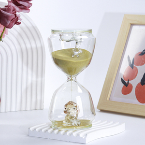 Vetro personalizzato <span class=keywords><strong>sabbie</strong></span> dorate decorare clessidra regalo 5 15 30 minuti moderno grande vetro sabbia timer per ufficio scrivania - Product Image 1