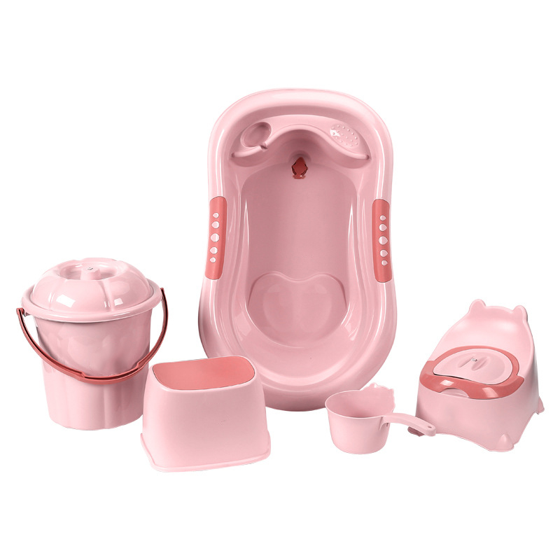 New Born Plastic Baby Bath Tubs Seat Bucket Set Supplies Chair Products Bathing Baby Bathtub Basin Set Tub For Baby