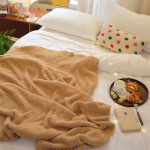 <span class=keywords><strong>TN</strong></span> Classique Élégant <span class=keywords><strong>et</strong></span> disponible en plusieurs couleurs Couvertures épaisses pour l'hiver Couverture tricotée King Size pour la décoration intérieure - Product Image 3