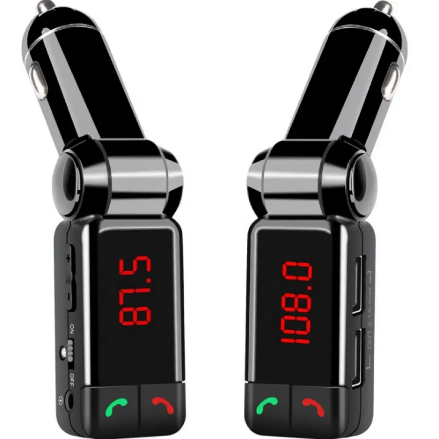 Mobil BT FM Transmitter Hands Free BT Car Kit MP3 Audio Player Modulator Nirkabel USB Charger BC06 untuk Ponsel