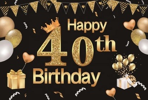7x5ft Felice 18th 21 30 40 50 60th Festa di Compleanno In Oro Dot Partito Banner Photo Sfondo di Compleanno Foto Sullo Sfondo Photostudio - Product Image 4
