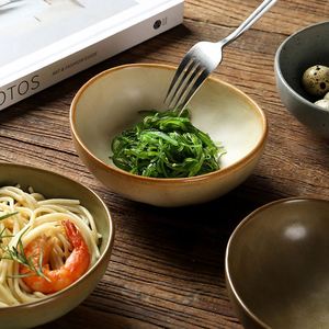 Tazón de Porcelana Japonesa para Arroz, Fideos y Ensaladas, Estilo de Lujo Ligero, Vajilla de Cerámica para el Hogar - Product Image 5