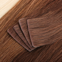 Extensions de cheveux humains européens 100% Remy en gros, à double trame, invisibles, avec bande adhésive sandwich, pour pose par injection