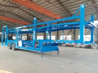 Semi-remorque porte-voitures à double étage de marque AOTONG, robuste, à 2 essieux, avec rampe de levage hydraulique pour le transport de 6 à 10 véhicules