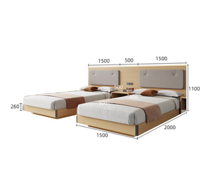 Распродажа, каркас для кровати в мотеле, мебель для спальни, стильный дизайн, 3-звездочная гостиничная мебель, применимая к аренде квартир - Product Image 5