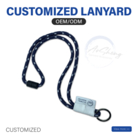 Cordón de poliéster original de fábrica al por mayor para regalo promocional, con logotipo creativo personalizado, para tarjetas de identificación, llavero y soporte de tarjeta de identificación con clip retráctil.