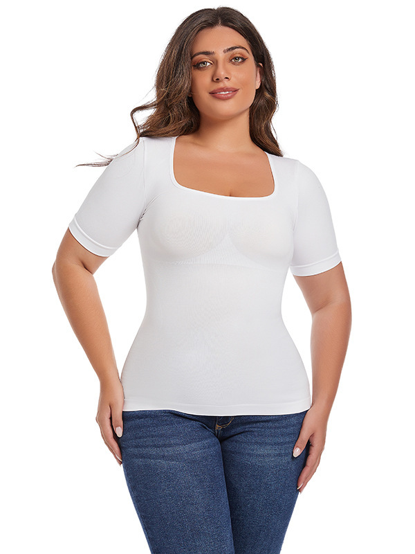 Tummy-Control Seamless Shapewear Bodysuit (Z566349): waistband, closure and adjustment-point detail