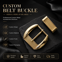 Ensemble de boucles de ceinture en alliage de zinc de luxe avec logo personnalisé, style western, 2 pièces, avec vis et accessoires pour hommes