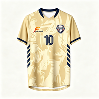 Forsend Feuchtigkeitsableitendes Fußballtrikot Fußball-Kit Maßgeschneiderte Uniform Übergrößen Plus Size Creme Grafik-Druck für Vereins-Teamkleidung