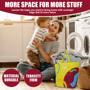 Tùy chỉnh in tái chế có thể gập lại Nhiệt Con dấu nhiều lớp <span class=keywords><strong>PP</strong></span> không dệt xi măng túi cho siêu thị mua sắm cao khả năng hiển thị bền - Product Image 4