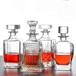 Glassato trasparente decorativo soffiato fancy liquore bicchiere di vino decanter