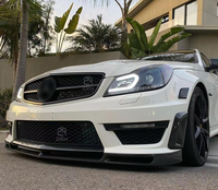 Lèvre avant en fibre de carbone style V pour Mercedes Benz C63 W204 2012-2014 lèvre de pare-chocs avant
