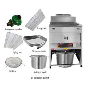 <span class=keywords><strong>Petite</strong></span> friteuse à beignets au gaz en acier inoxydable, machine à frire les beignets, friteuse à poulet au gaz commerciale - Product Image 6