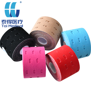 Bande adhésive musculaire perforée découpée à la forme 5CM*5M, <span class=keywords><strong>bandage</strong></span> athlétique imperméable et respirant pour le sport et l'exercice - Product Image 2