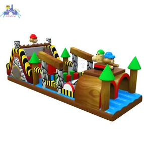 Lilo toys — équipement de jeu gonflable, terrain de jeux gonflable pour enfants, longue course d'obstacle, pour les enfants