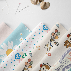Tela de algodón de bambú de Jersey impresa personalizada, tejido de bambú y algodón de punto de elastano para ropa - Product Image 1