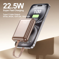 Nouveaux produits électroniques tendance, batterie externe ultra-fine en métal 20000mAh avec charge rapide 22.5W, chargeur portable rapide pour iPhone