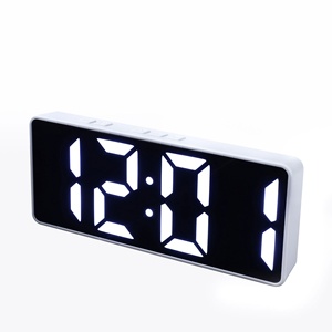ساعة منبه رقمية جديدة من الكوارتز البلاستيكي مع مرآة للطلاب، متعددة الوظائف وصامتة مع إضاءة ليلية LED ومؤقت، هدية إبداعية - Product Image 5