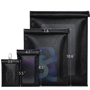 Bolsas <span class=keywords><strong>Faraday</strong></span> para teléfonos RFID Key Fob Blocker Pouch Ignífugo Impermeable EMP Proof Go Dark Bag para señal de bloque de teléfono celular - Product Image 2