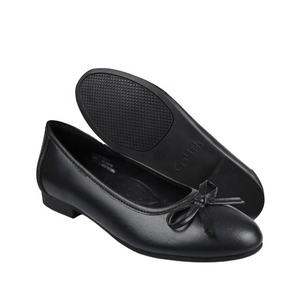 Crabkids antideslizante negro de talla grande para niñas bomba resistente al desgaste transpirable señoras zapatos de oficina - Product Image 1