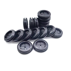 Factory Wholesale Custom Double-Sided Silicon Transparent Black <b>Rubber</b> Grommet for Cables Guard Coil Hole Sealing - Product Image 3
