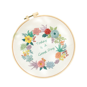 DIY 크로스 스티치 손 자수 키트 세트 초보자를위한 꽃 수제 린넨 선물 DIY 키트 - Product Image 5