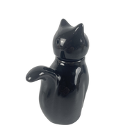 Upclay Distributeurs en forme de chat japonais en céramique porcelaine personnalisés pour bouteille de sauce soja pour chat Pot noir