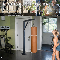 Support de sac de frappe sur pied en acier, rempli d'air, 2 pieds de hauteur, robuste, pour entraînement de boxe et de kickboxing, système professionnel pour salle de sport