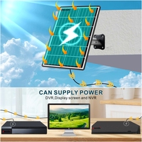 Panneau solaire 15W, batterie externe pour caméras, NVR, DVR, téléphone portable et tablette
