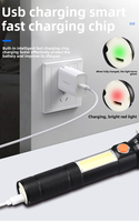Marteau de sécurité multifonctionnel à LED en alliage d'aluminium ABS pour le sauvetage en cas d'incendie et de travail d'urgence Chargement USB