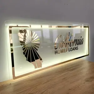 Oem ODM Led Mini sáng từ tùy chỉnh Acrylic thư thép không gỉ công ty hình ảnh tường Logo nền bảng hiệu LED dấu hiệu ánh sáng