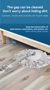 Serpillière avec seau en métal Microfibre Rotatif Easy Wring Clean Turbo pour le <span class=keywords><strong>nettoyage</strong></span> et la désinfection des sols durs - Product Image 6