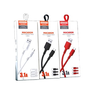 Super Carga Rapida 3.1A De Cable <span class=keywords><strong>USB</strong></span> De Modelo BP06 Buen Diseno SOMOSTEL <span class=keywords><strong>Con</strong></span> Color Macarones - Product Image 1