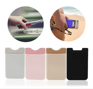 Portable Lycra Cell Phone Credit Card Holder Mobile Phone Accessories U Shaped Phone Card Holder