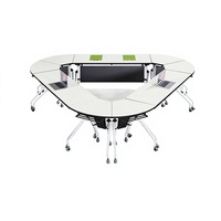 Table de formation modulaire pliable en bambou, bureau de travail modulable, bureau mobile, chaise de formation, table de conférence, table de lecture, moderne