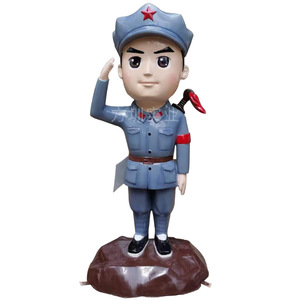 Sculpture de soldat de l'Armée Rouge en résine, à poser au sol en extérieur, durable, design traditionnel - Product Image 4