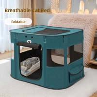 Boîte de mise bas portable et solide pour chat, pliable toutes saisons, respirante, cage pour chat, maison de mise bas intérieure pour animaux de compagnie, tente fermée pour animaux de compagnie