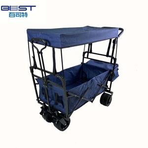 Couleurs et tailles personnalisées Chariot utilitaire extérieur pliable léger en acier inoxydable Chariot de camping Auvent supérieur supporté par l'OEM - Product Image 3