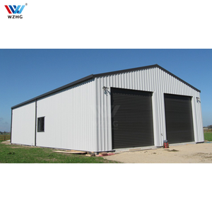 조립식 창고 철골 구조 헛간 200m2 산동 지역 조명 지붕 트러스 앵글 바 프레임 하우스 - Product Image 1