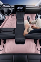[Direct Usine] Tapis de sol pour Model Y sur mesure, entièrement enveloppants, en cuir de lin et de yacht, version améliorée pour OLIVER