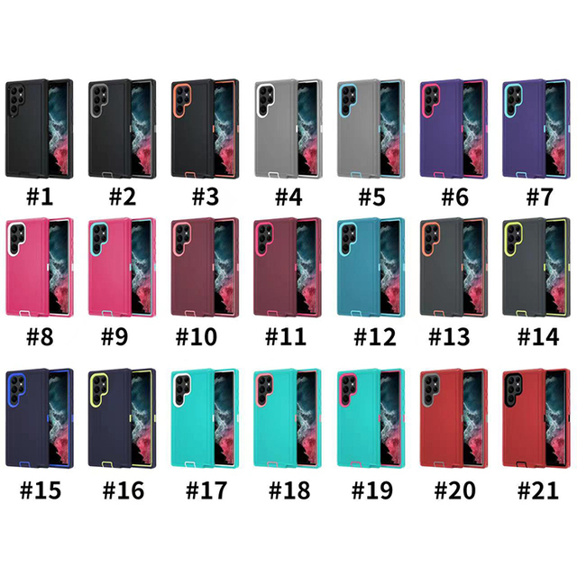 Outterbox for Samsung Galaxy S23 Defender Phone Case Newest 3 in 1 Robot With Belt Clip Heavy Duty Defender Mobile Phone Case